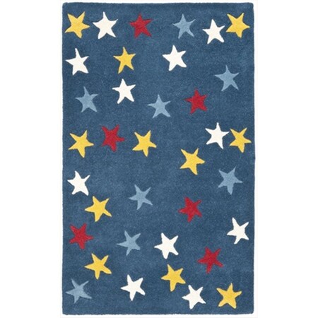 Safavieh 2 ft. 6 in. x 4 ft. Accent Casual Novelty Blue and Multicolor Hand Knotted Rug NOV412A-24